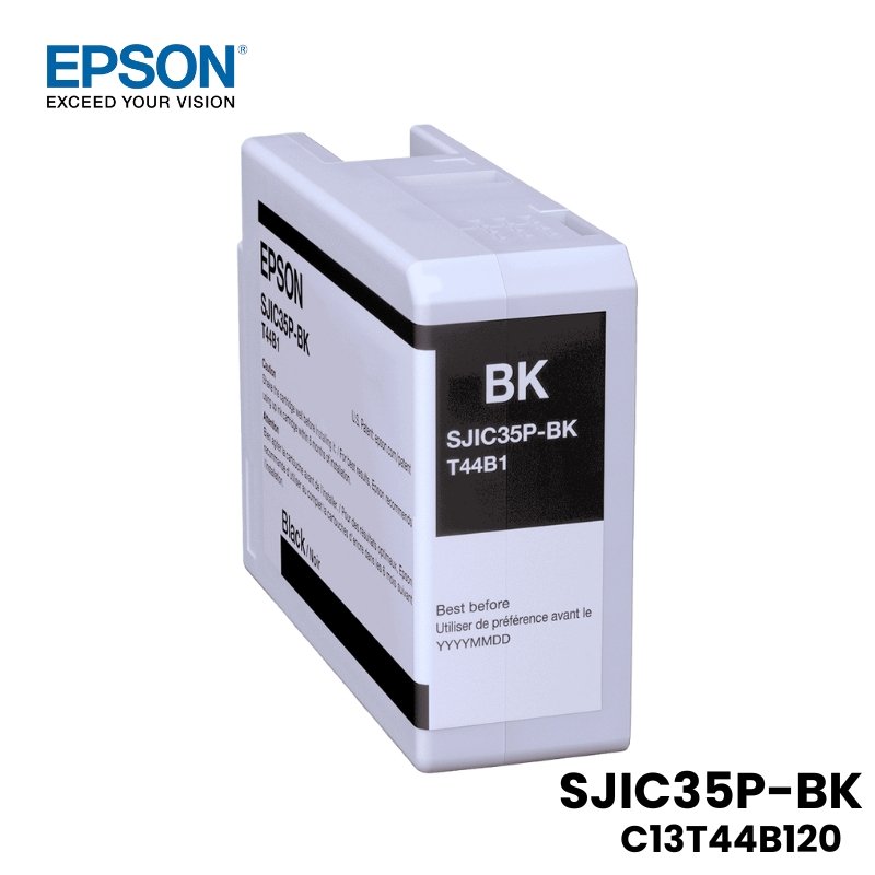Tinta Epson C13T44B120 (SJIC35P-BK) Negro Original para ColorWorks C6000/C6500