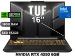 LAPTOP ASUS TUF GAMING FX607VU-RL048/ I5-210H/ 16GB/ SSD512GB/ RTX4050-6GB/ 16/ FREEDOS